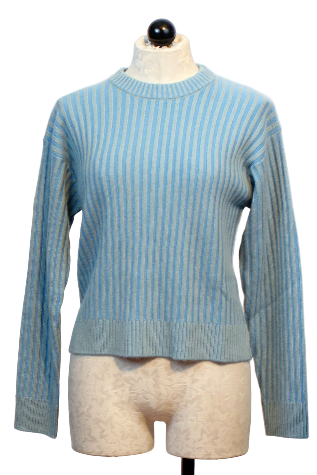 River colored MC Plaited Dulce Crewneck Sweater by Colorush