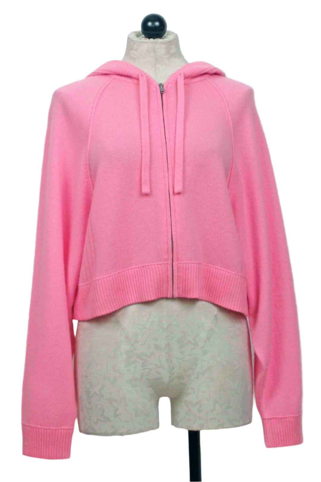 Lollipop colored Robbie Seam Zip Front Hoodie by Colorush