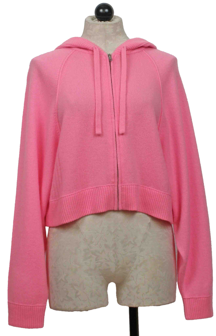 Lollipop colored Robbie Seam Zip Front Hoodie by Colorush