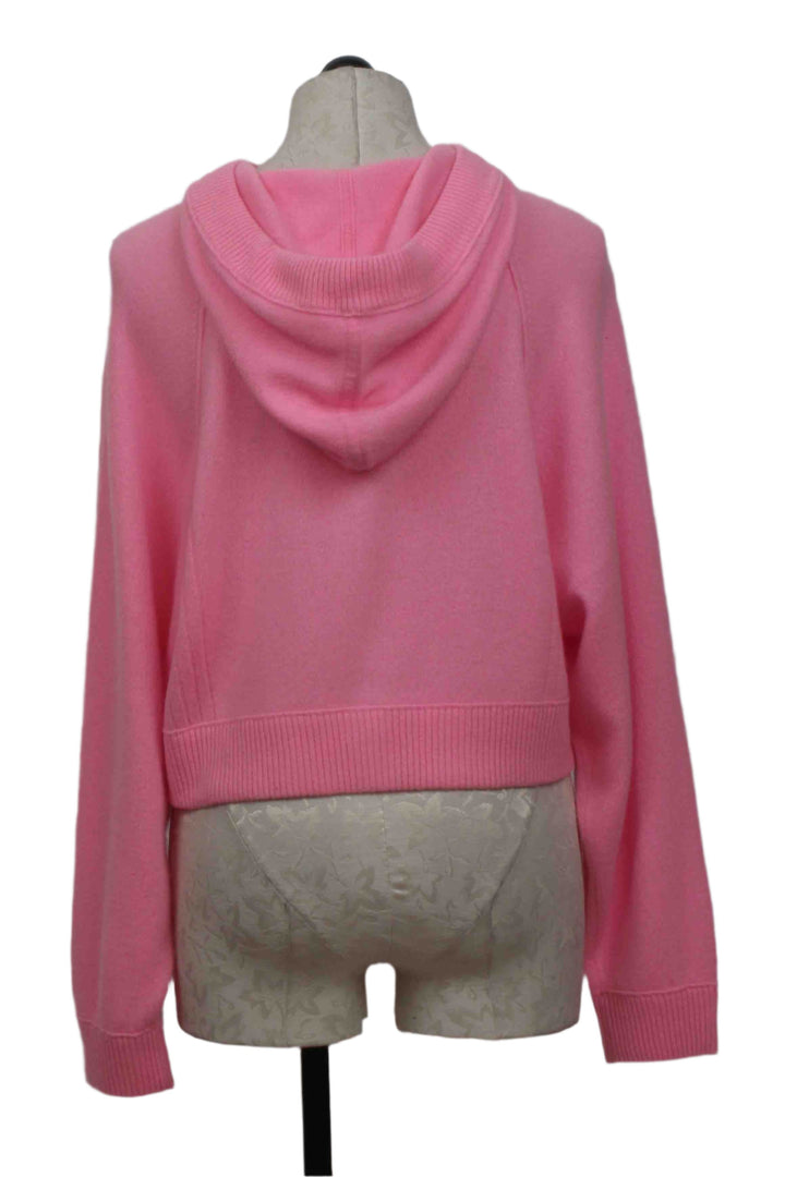 back view of Lollipop colored Robbie Seam Zip Front Hoodie by Colorush