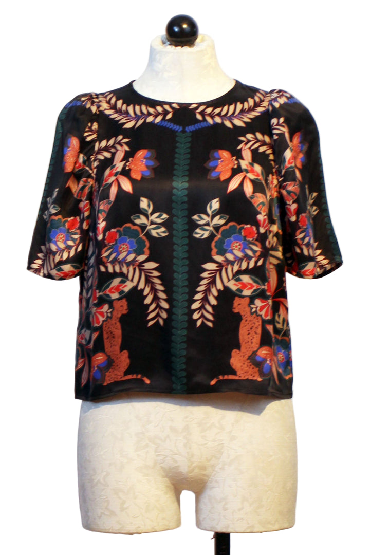 Short Sleeve Robine Top by Caballero in the Zulu Prince Cheetah Print