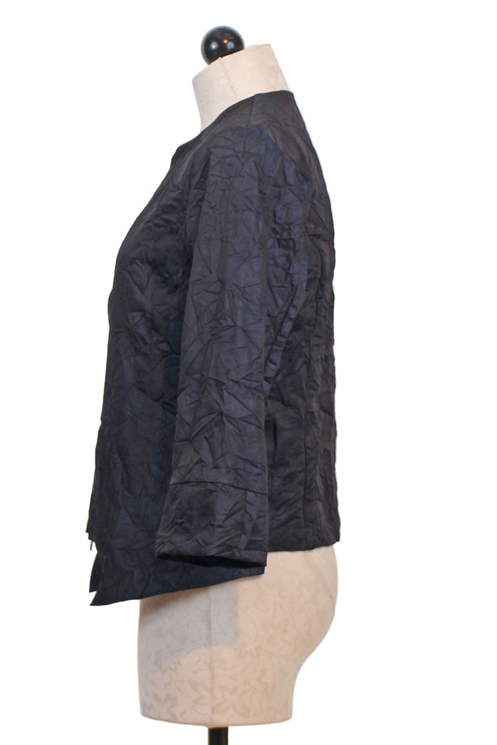 side view of Arturo Jacket by Kozan in a Crushed Dark Navy