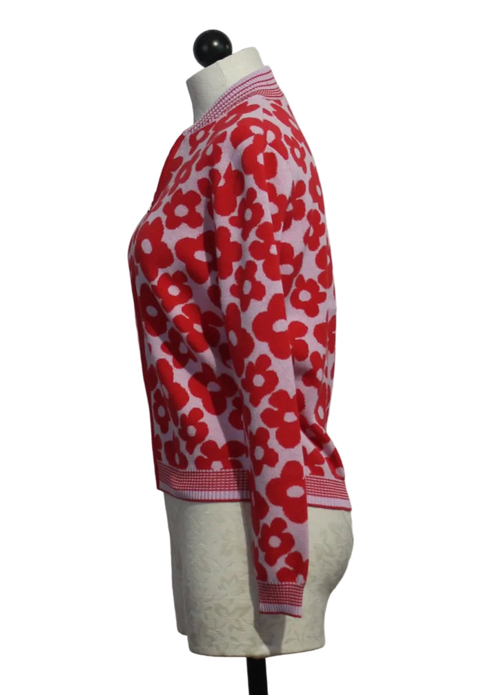 Side view of Vintage Lace Combo Daisy Dreamer Zip Front Jacket/Cardigan by Lisa Todd