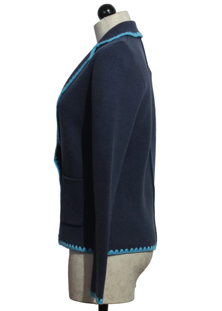 side view of Stitchy Mix Blazer by Lisa Todd