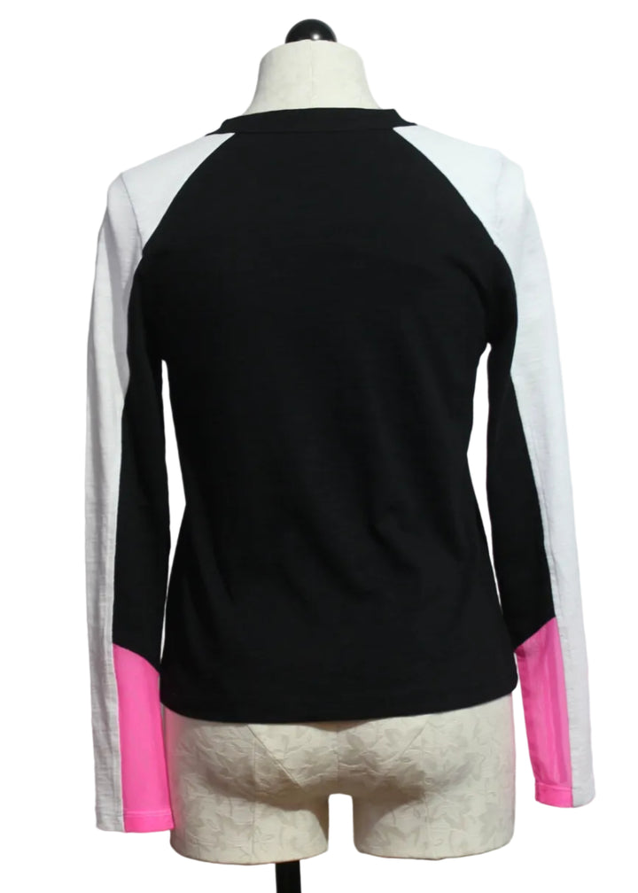 back view of Black and White Playing Games Tee by Lisa Todd