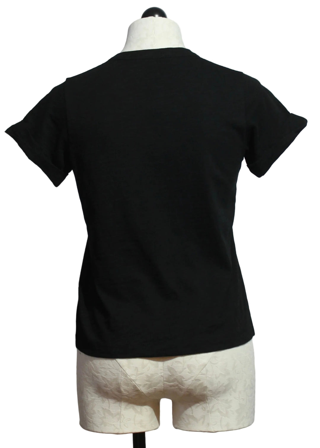 back view of Black Kiss and Make Up Tee by Lisa Todd 