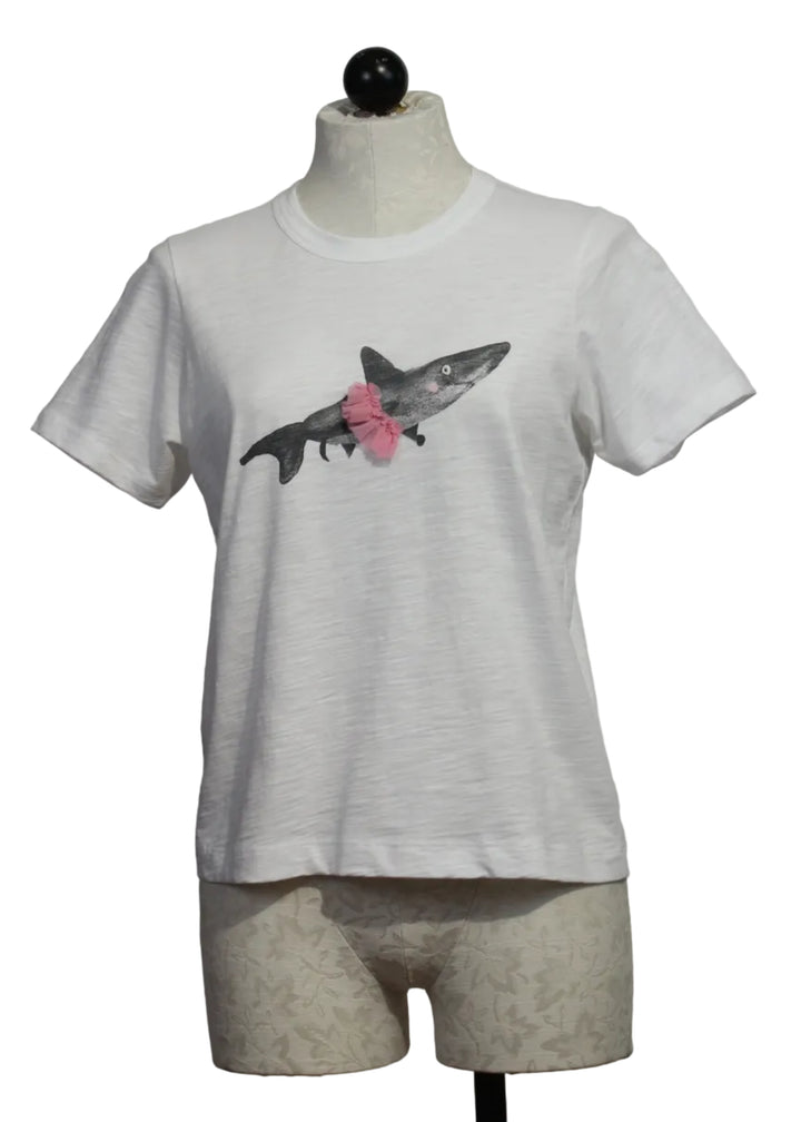 The Jaw Dropping Cotton Tee by Lisa Todd in White