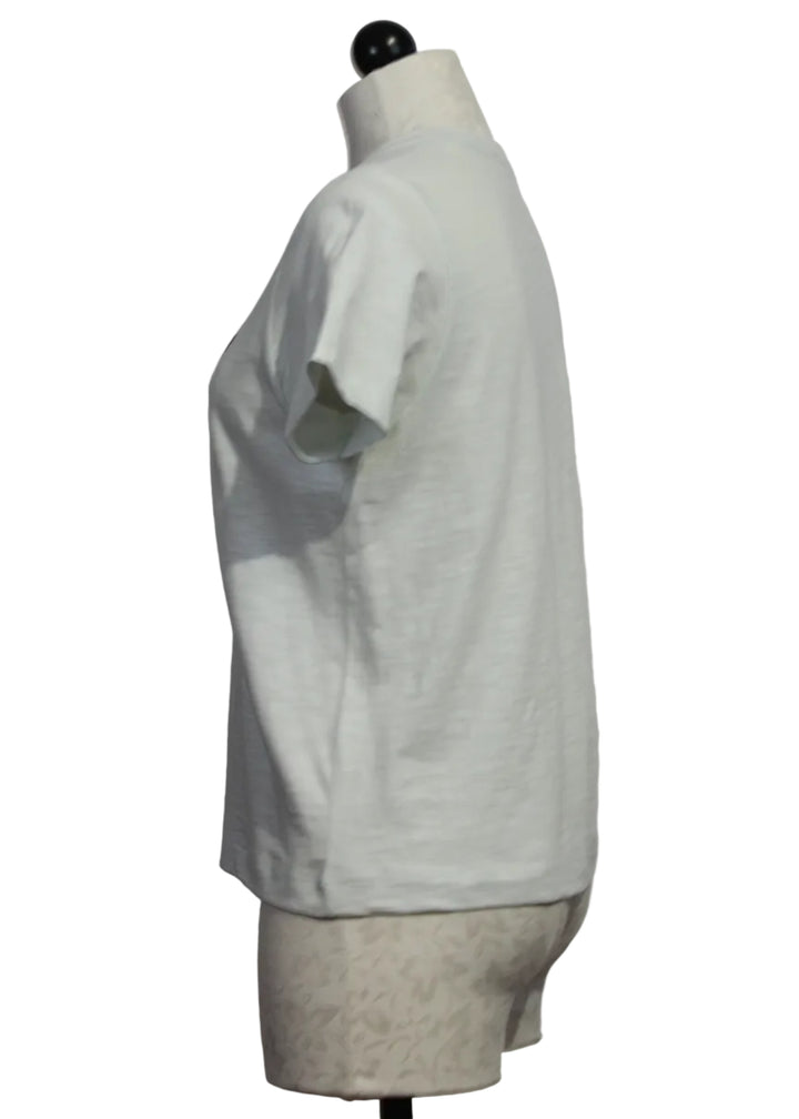 side view of The Jaw Dropping Cotton Tee by Lisa Todd in Salty Air