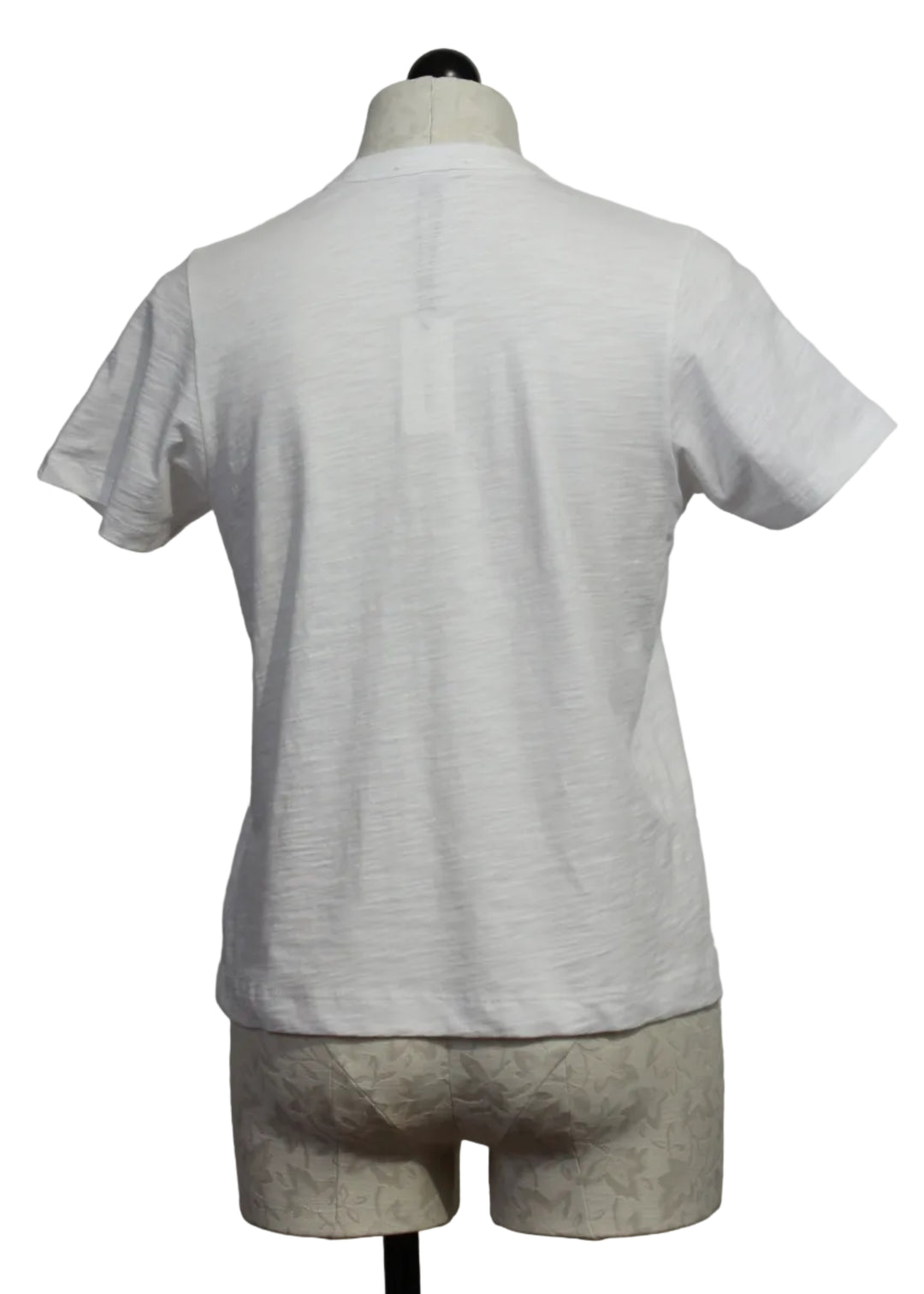 back view of The Jaw Dropping Cotton Tee by Lisa Todd in White