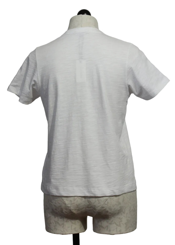 back view of The Jaw Dropping Cotton Tee by Lisa Todd in White