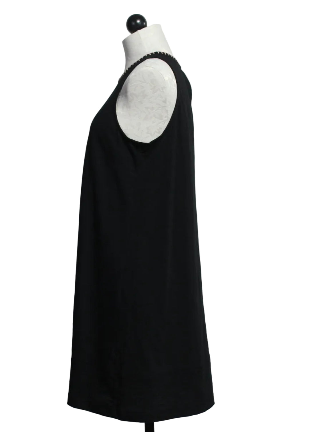 side view of Black Summer Swing Dress by Lisa Todd 