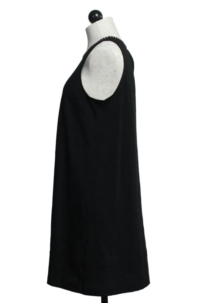side view of Black Summer Swing Dress by Lisa Todd 