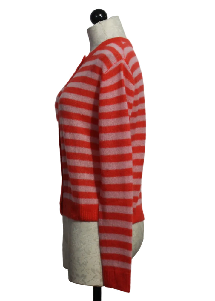 side view of Candy Stripe Amara Stripe Malou Cardi by Colorush