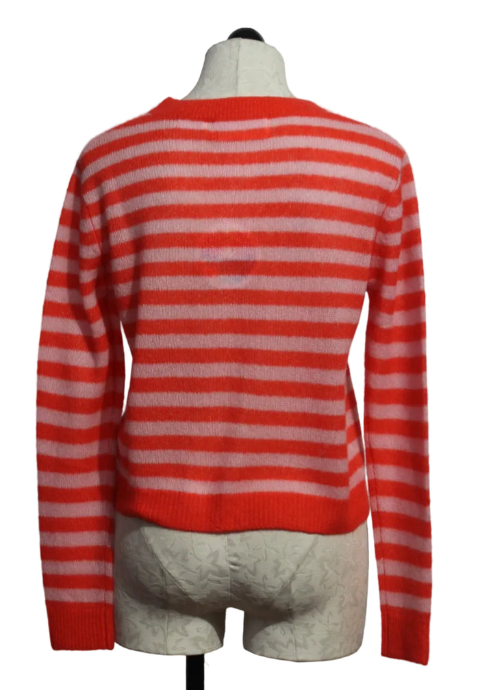 back view of Candy Stripe Amara Stripe Malou Cardi by Colorush