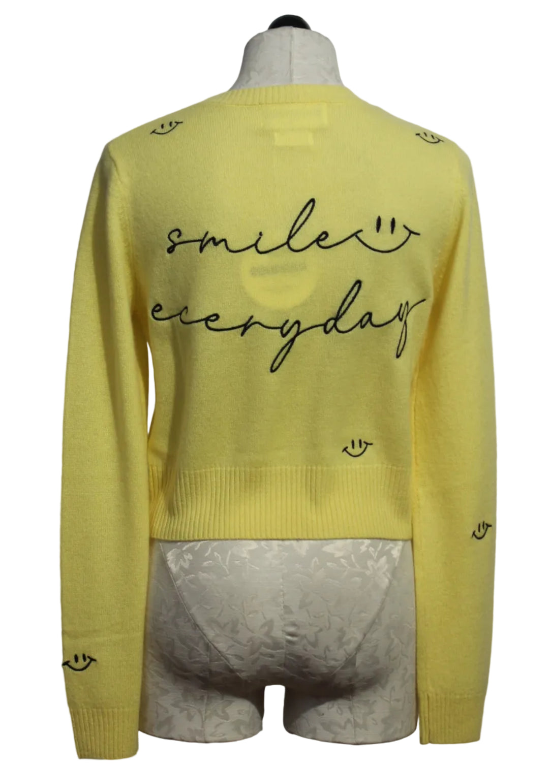 back view of Honey Smile Womad Smile Everyday Sweater by Colorush