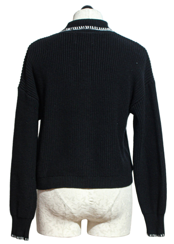 Back view of Black and White Brantley Cardigan by Velvet Heart
