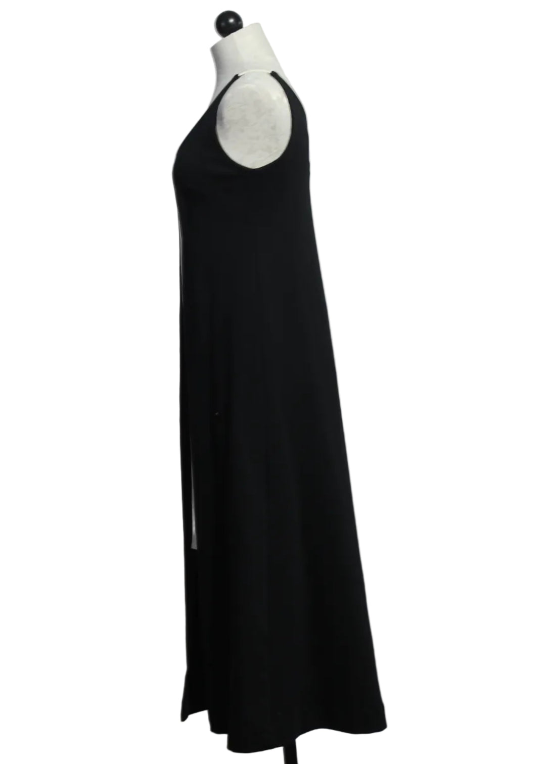 side view of the Black and White Zaine GOTS Dress by SKFK