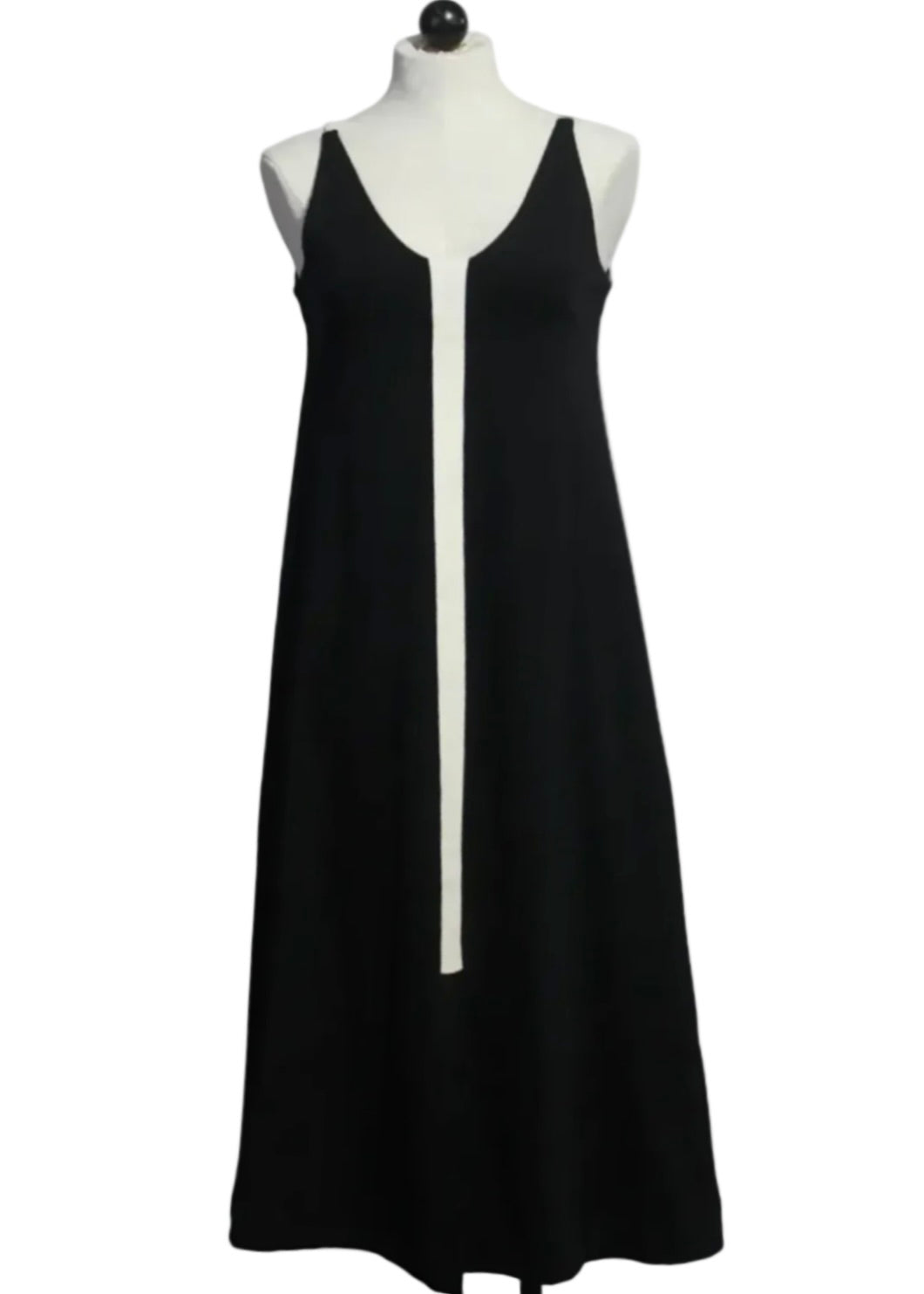 Black and White Zaine GOTS Dress by SKFK