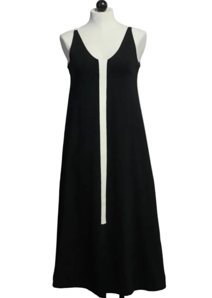 Black and White Zaine GOTS Dress by SKFK