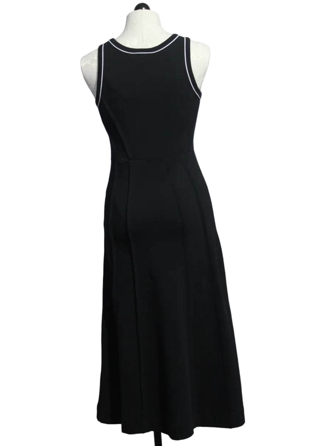back view of the Black Uxue GOTS Dress by SKFK