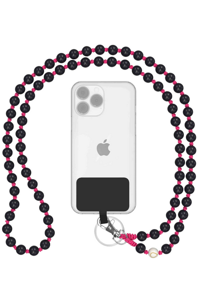 Handmade Knotted Pink Sea Urchin Beaded CellPhone Chain by Dropletsy