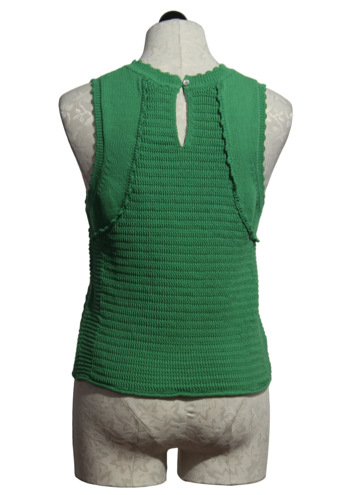 back view of Cactus Green Cosmo Sweater by Melissa Nepton