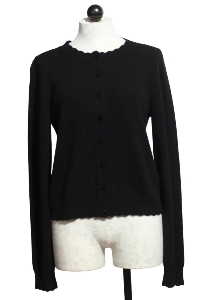 Black Lucy Long Sleeve Cardigan by Cartolina
