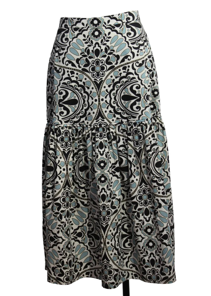 Tidal Pool print Flor Medallion Emma Midi Skirt by Cartolina