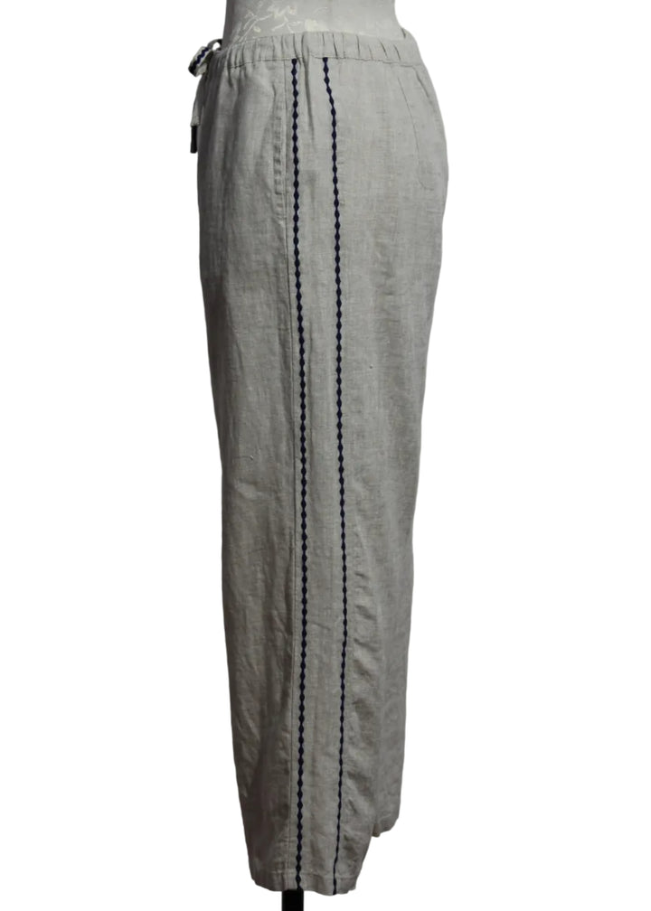 side view of Light Beige Suza Pant by Melissa Nepton