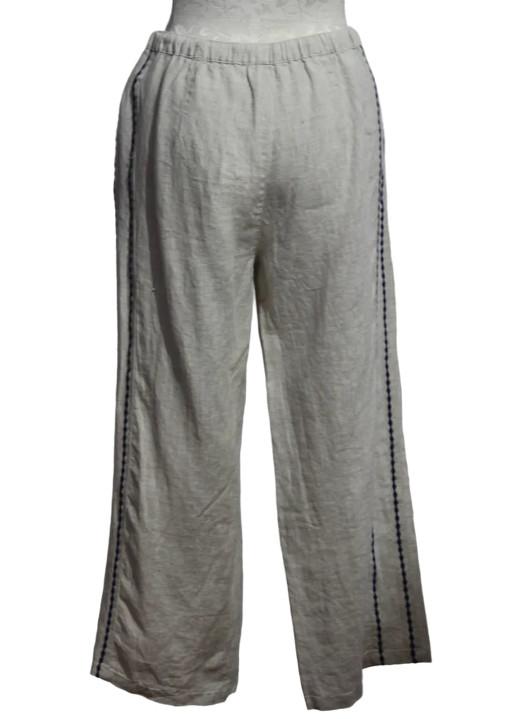 back view of Light Beige Suza Pant by Melissa Nepton