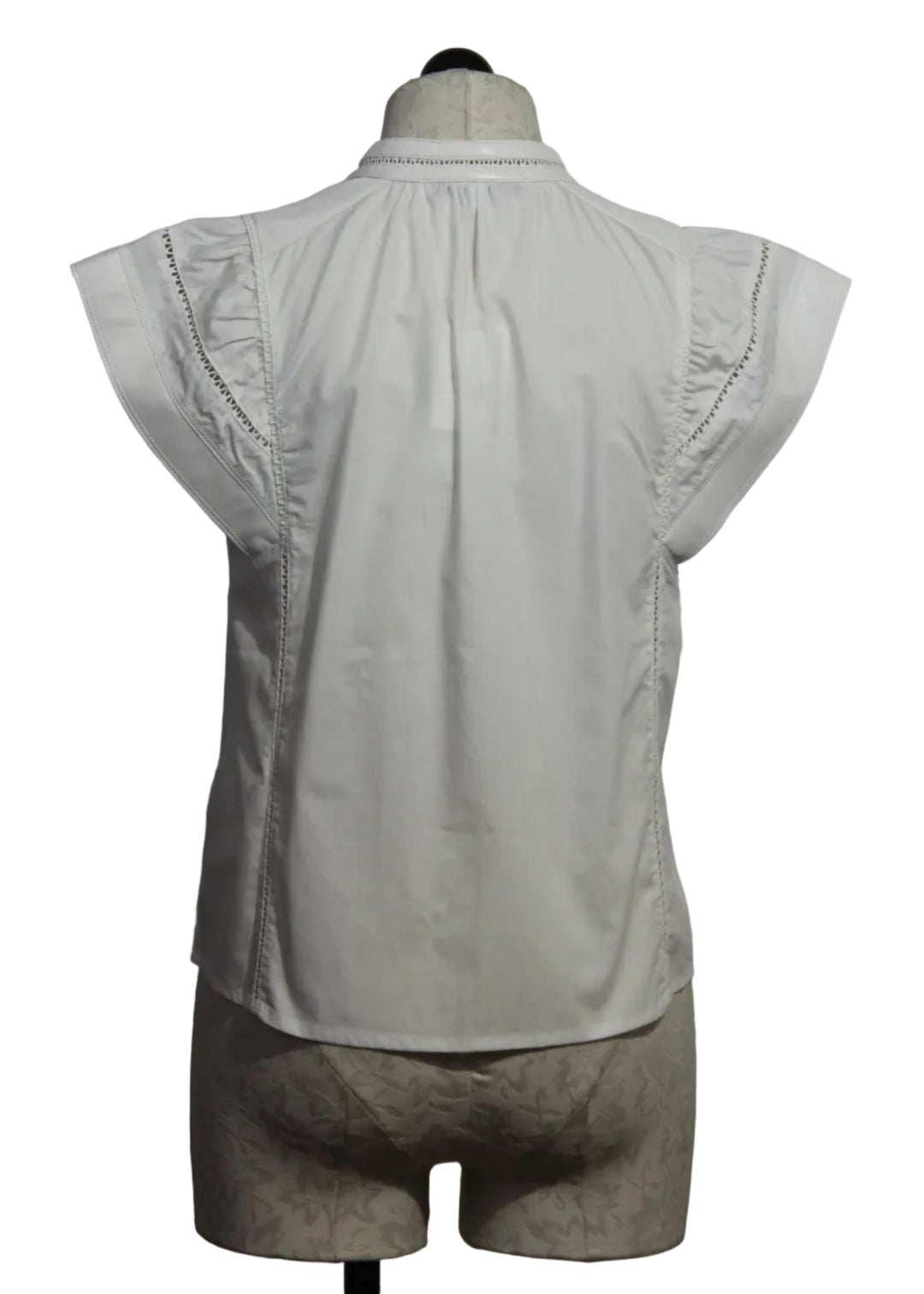 back view of Off-White Mana Blouse by Melissa Nepton