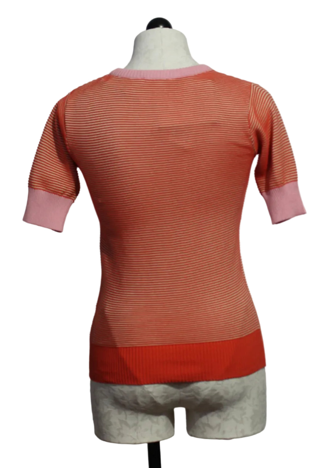 back view of Orange Muike GOTS Sweater by SKFK