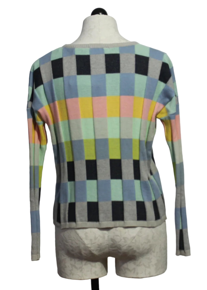 back view of Multicolored Bita GOTS Sweater by SKFk