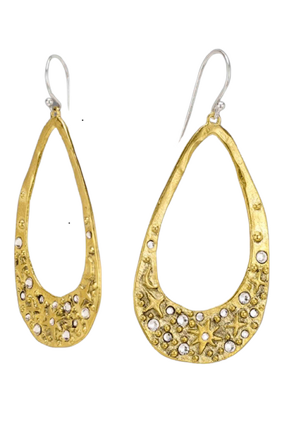 Brass Starpath Earrings by Waxing Poetic