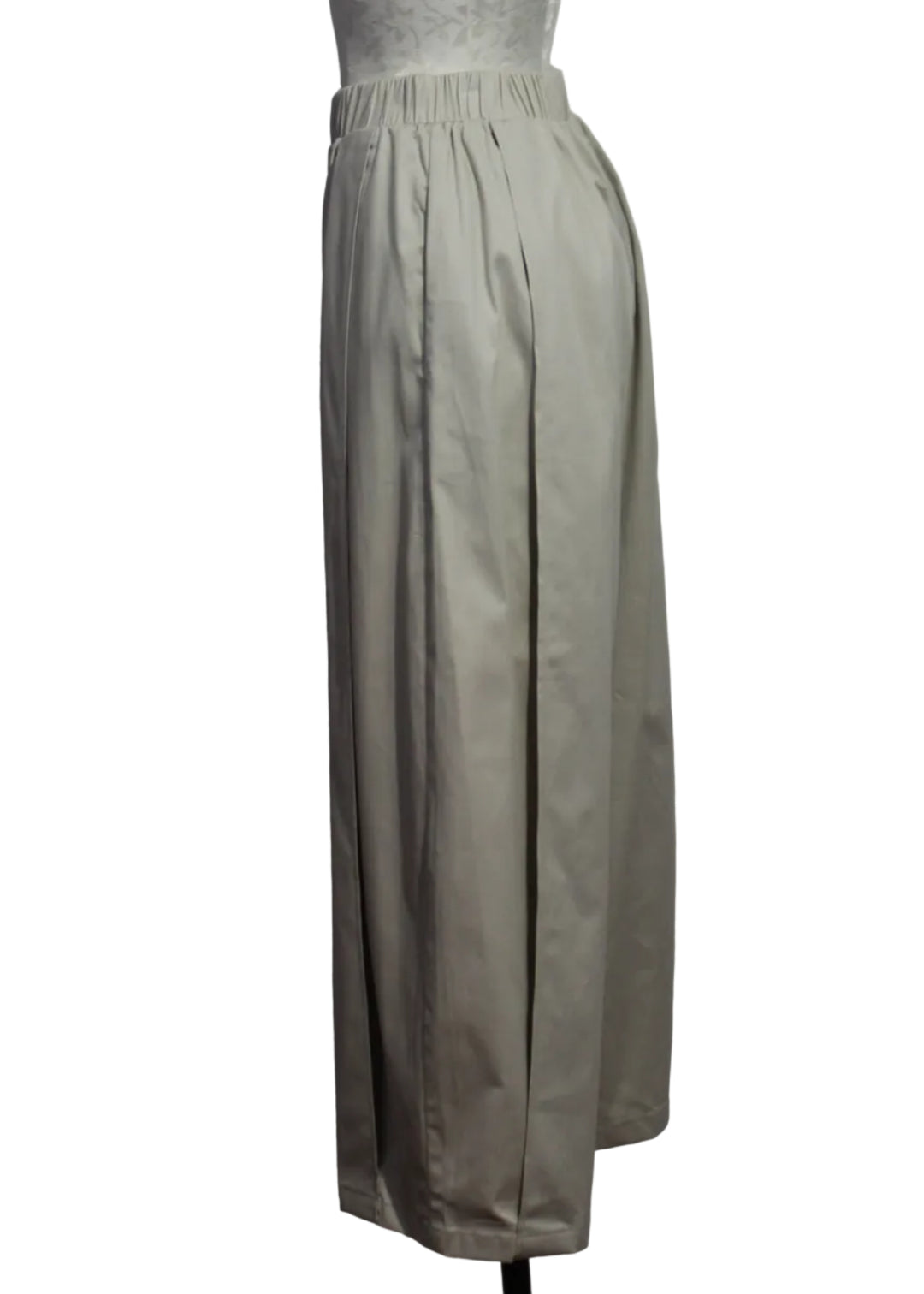 side view of Aine GOTS Trousers by SKFK in Beige