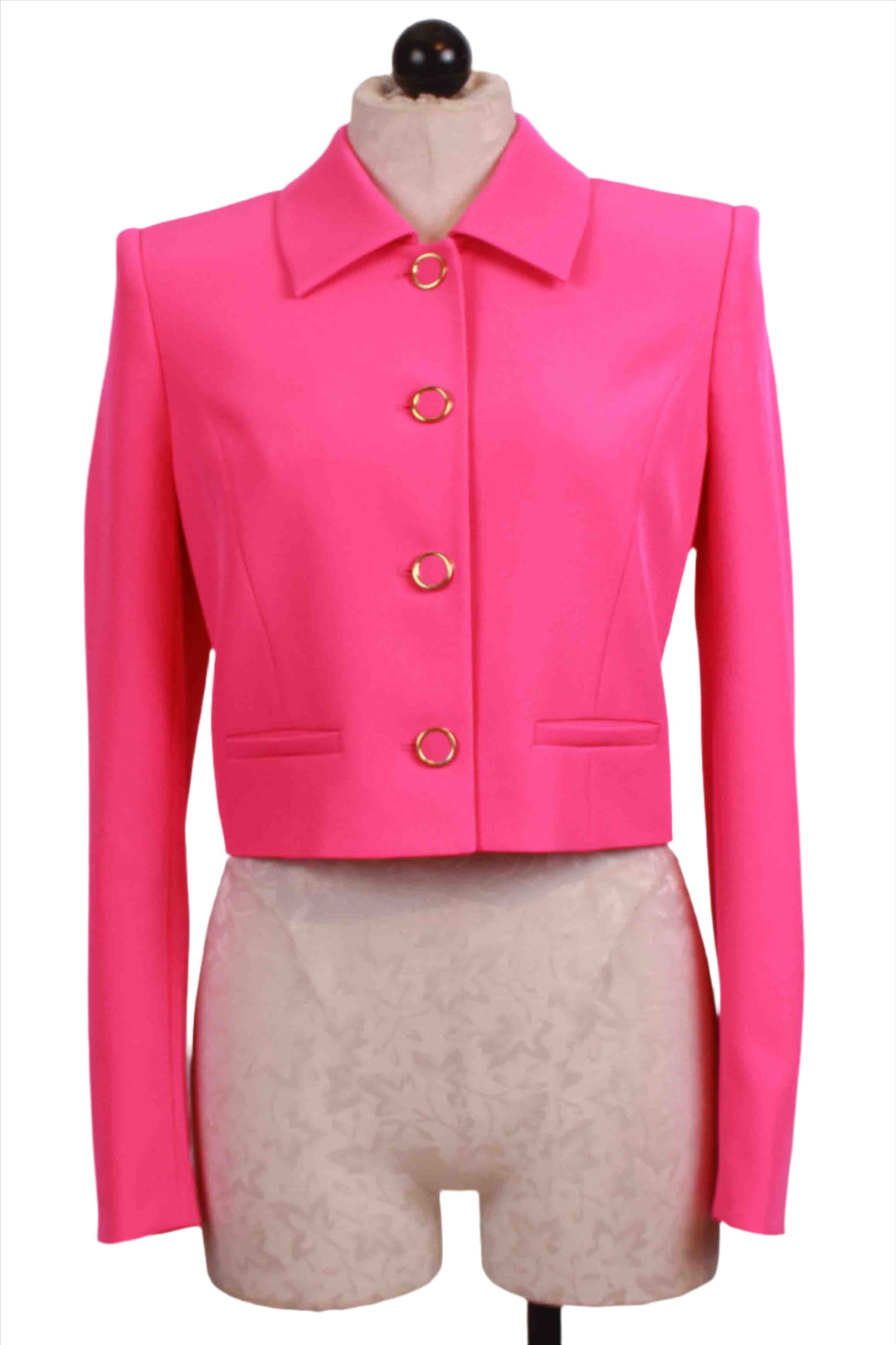 Magenta Colored Oliver Crepe Blazer by Generation Love