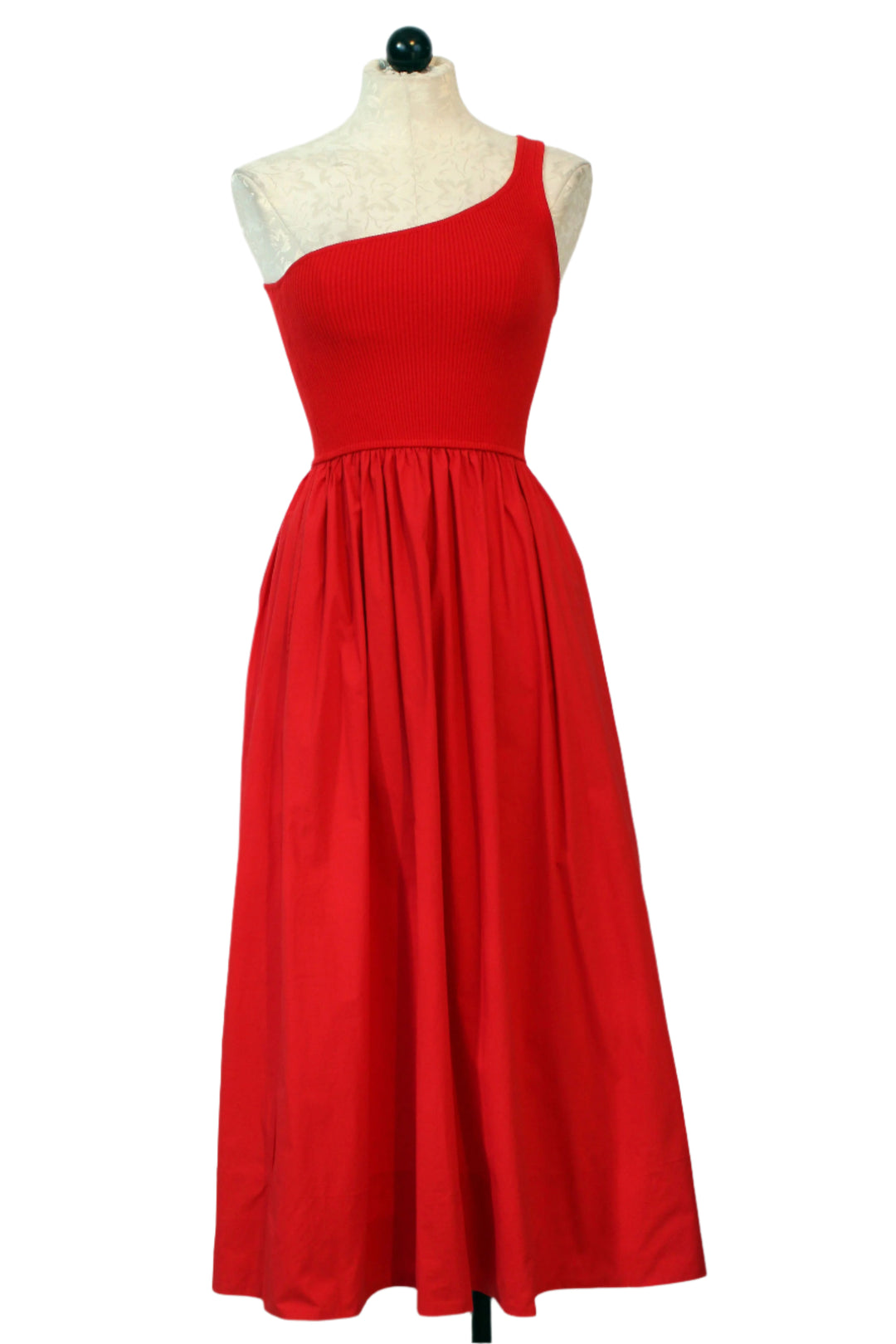The Tobie Dress by Marie Oliver in Salsa red