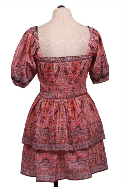 back view of Mahal Print Sidney Mini Dress by Cleobella