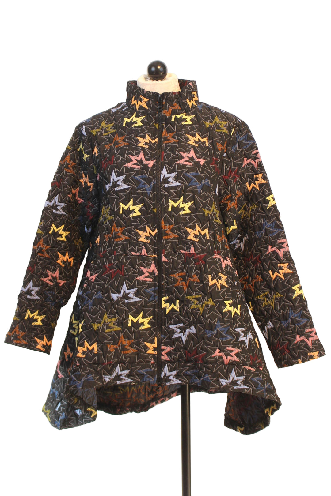 Black Stella Jane Jacket by Kozan with Multicolored Stars