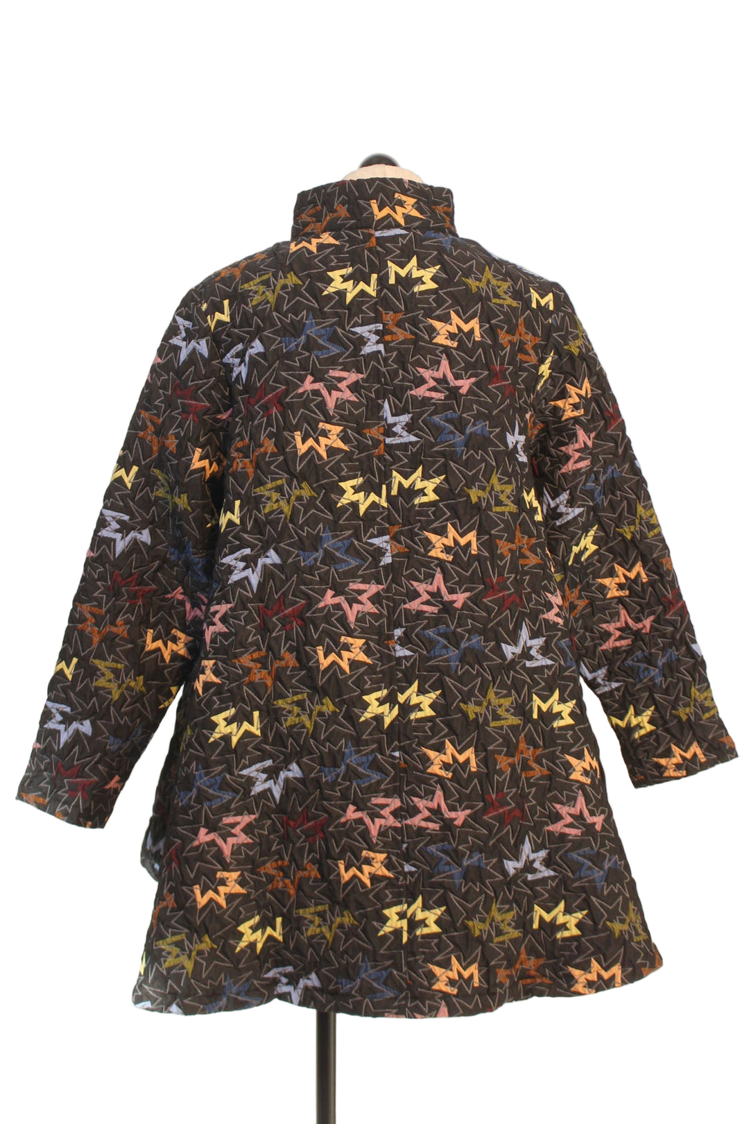 Back view of Black Stella Jane Jacket by Kozan with Multicolored Stars
