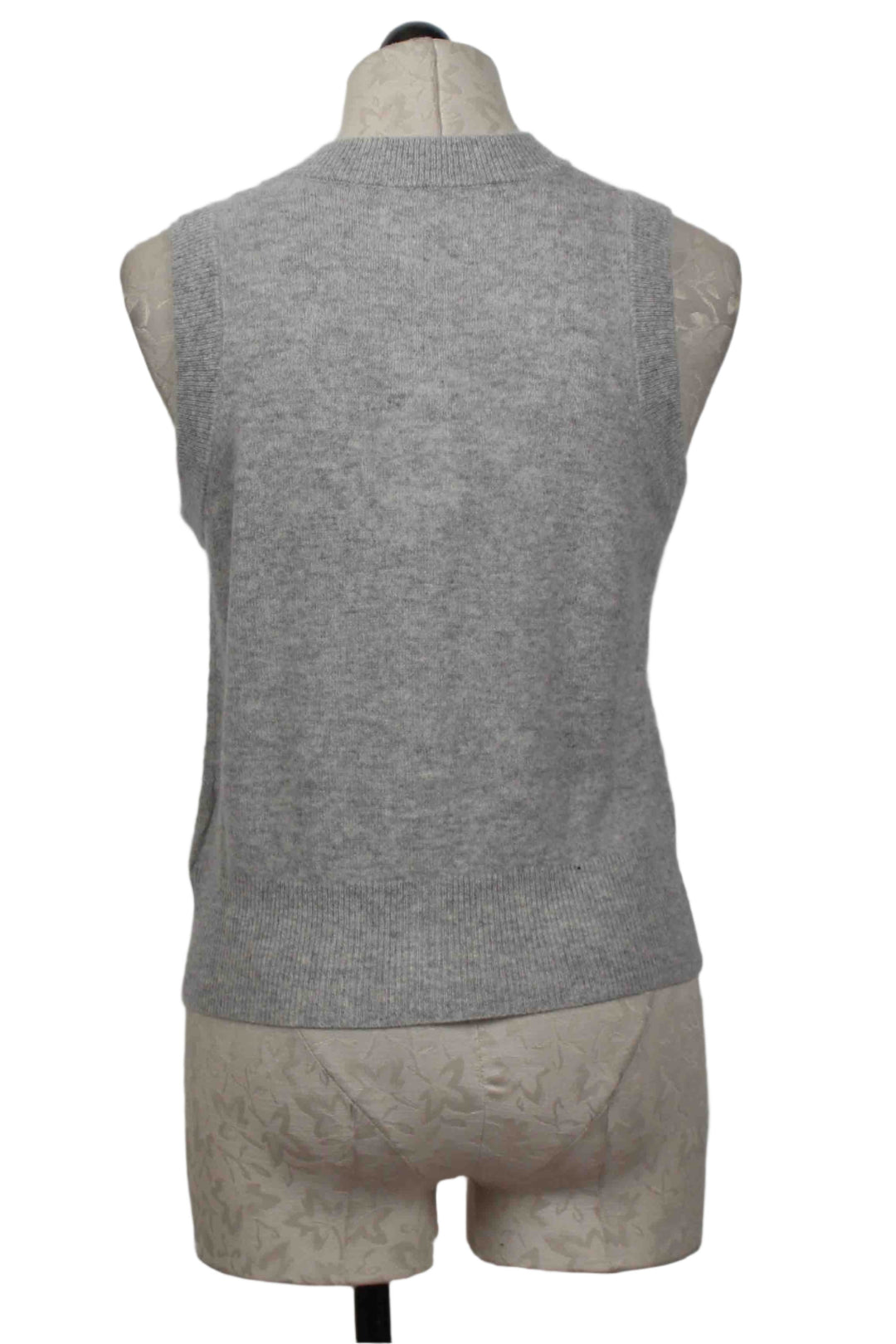 back view of Fluffy Grey Stevie Button-Up Tank by Colorush