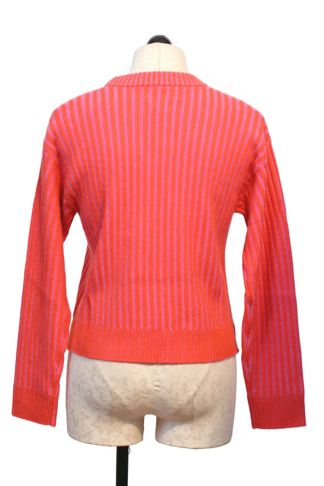 back view of Strawberry Lace MC Plaited Dulce Crewneck Sweater by Colorush