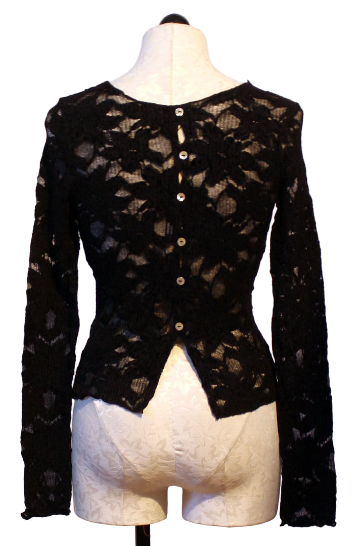 back view of Flower Textured Stretch Top by Jessie Lui