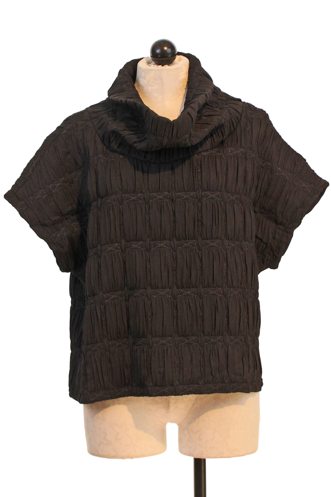 Black Smocked Suki Top by Kozan