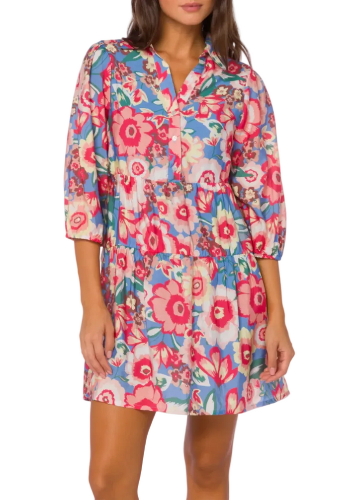 model wearing the Quintessa Peri Spring Garden Dress by Velvet Heart 