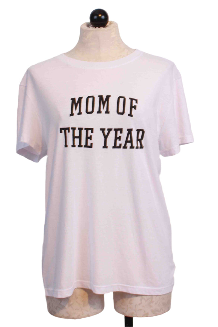 White with Navy Mom Of The Year Classic Collegiate Tee by Favorite Daughter