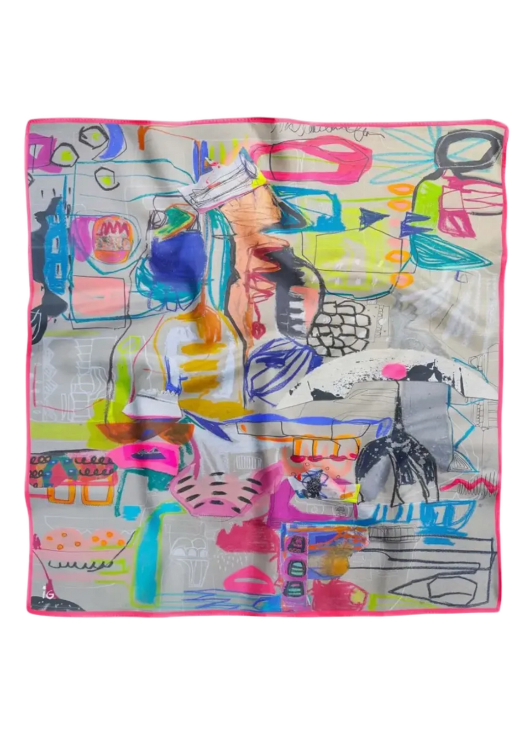 21" x 21" Colorful Voile Silk Scarf