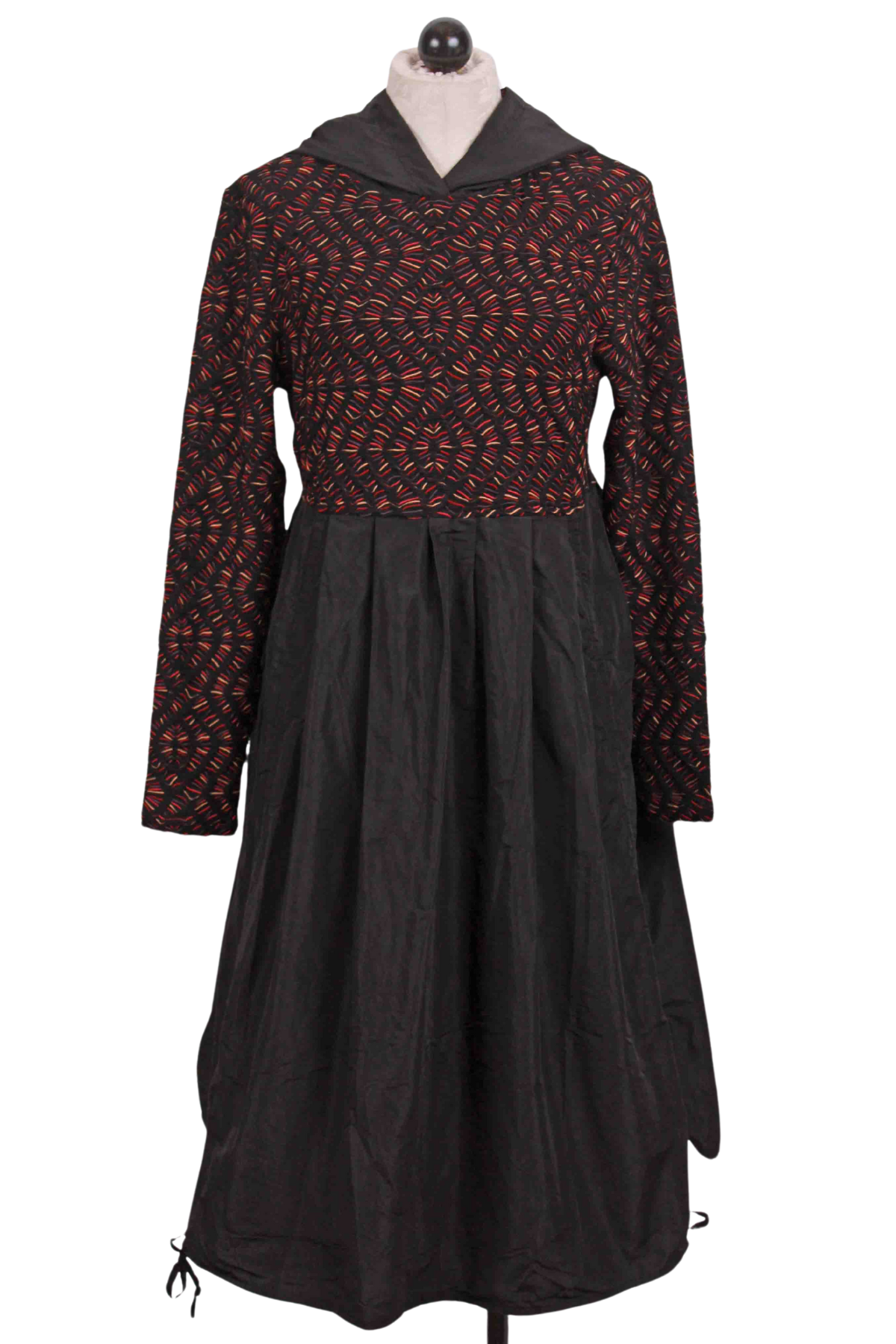 Long sleeve swirly knit top Hooded Teagan Dress by Kozan