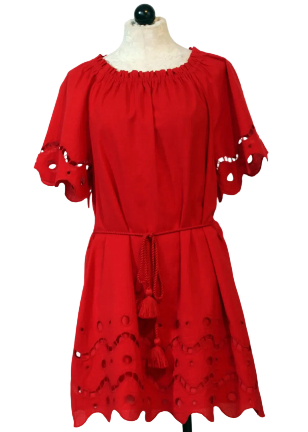 marie oliver red dress EVERETTE DRESS