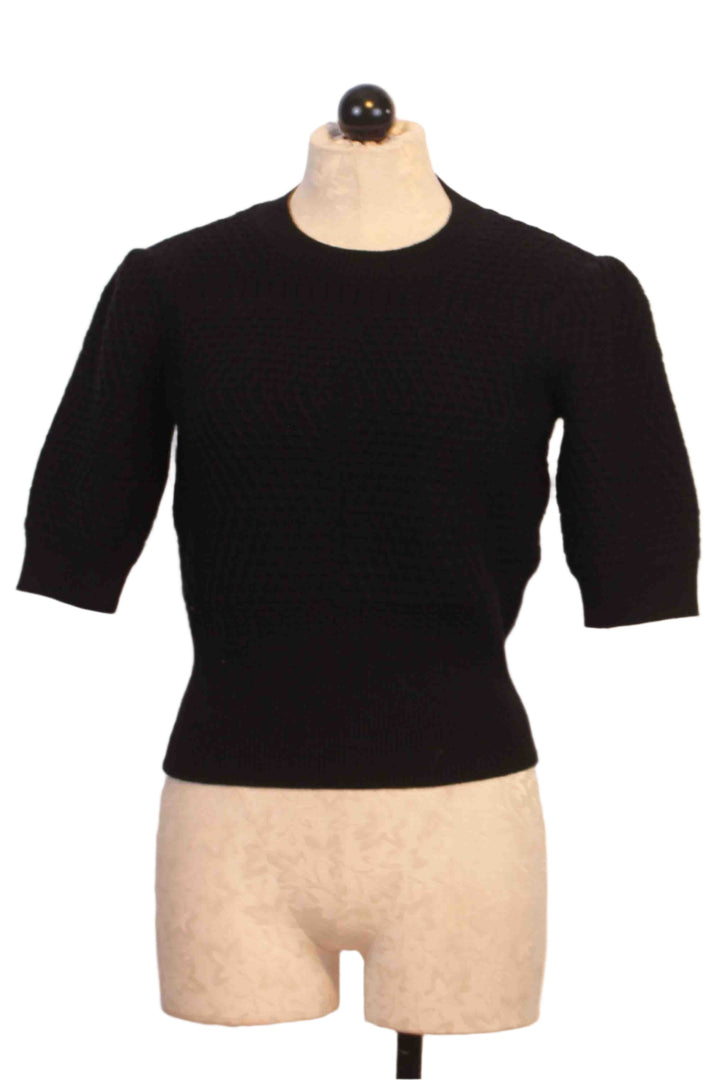 The black Elena Short Sleeve Crewneck Top by Favorite Daughter